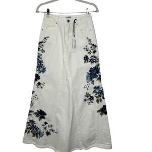 Driftwood‎ x Free People Bluebell Fleur Denim Skirt